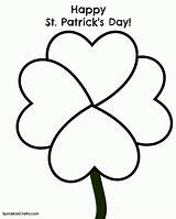Shamrock Coloring St Patrick Pages Printable Drawing Line Popular Getdrawings sketch template