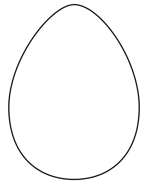 printable blank easter egg templates  activity