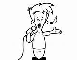 Canto Cantando Aprendiz Cantar Alguien Karaoke Cantor Cantora Apprendista Guardar sketch template