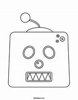 Robot Mask Color Printable Masks Template Maskspot Kids Printables Robots sketch template