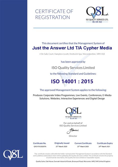 iso  certified cypher media creative corporate communications