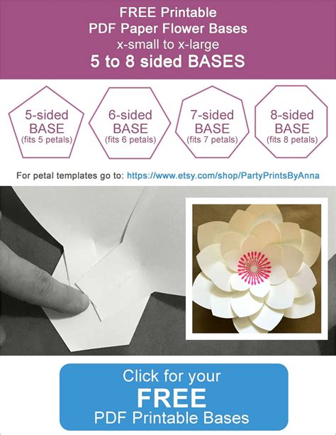 large printable paper flower templates templates resume
