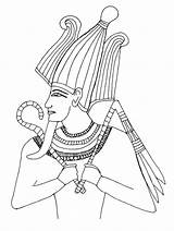 Pharaoh Tutankhamun Glad Amenhotep Coloringhome sketch template