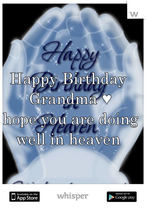 birthday wishes  grandma  heaven birthday images