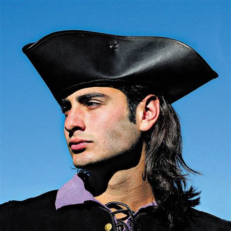 Capt Jack Tricorn Leather Pirate Hat –