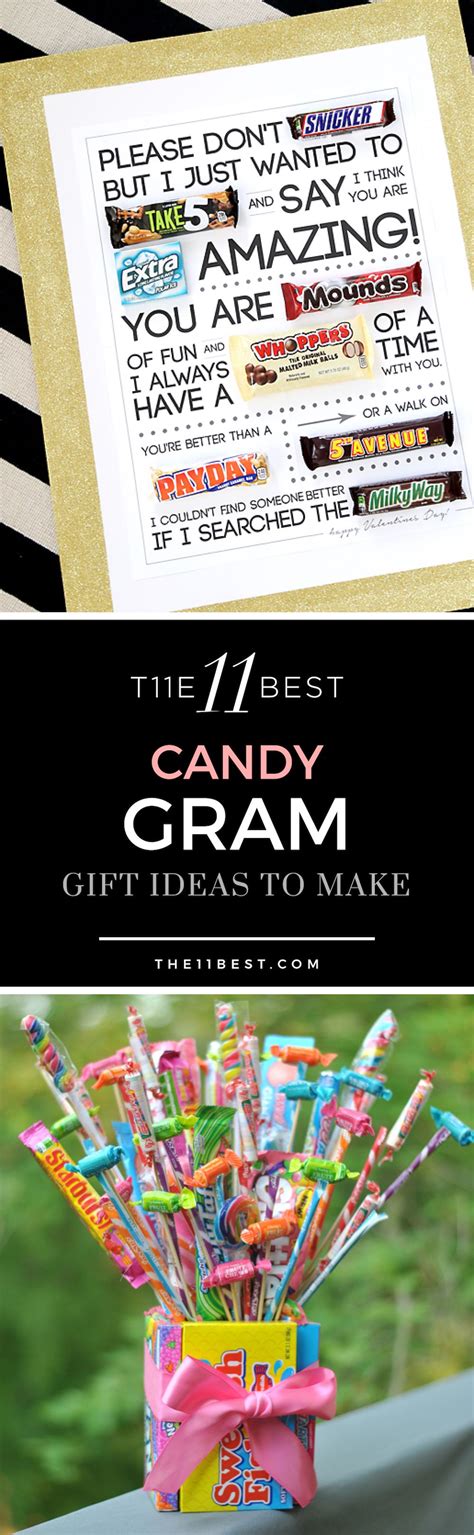 candy gram ideas  eleven  candy cards candy bar