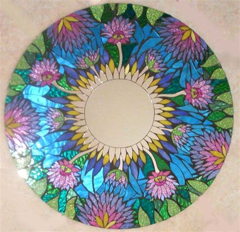 custom made mosaic stained glass mirror by sol sister designs