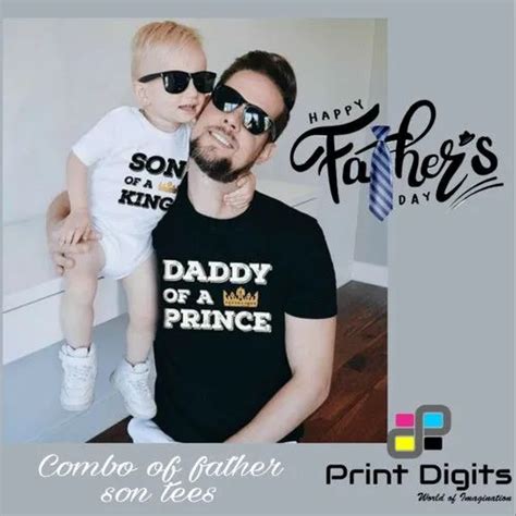 Print Digits Polyester Dad And Son Matching T Shirt Father S Day