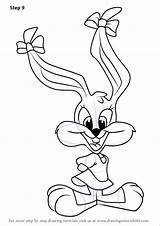 Bunny Babs Step Animaniacs Drawingtutorials101 sketch template
