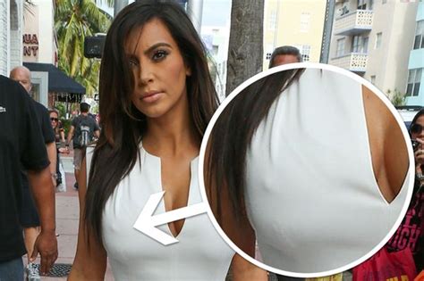 Kim Kardashian Suffers Wardrobe Malfunction Erect Nipples