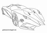 Lamborghini Mewarnai Balap Aventador sketch template
