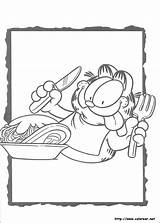 Garfield Desenhos Colorir Odie Comendo Gabel Macarronada Messer Colorat Malvorlage Pobarvanke Mangia Desene Coloriages Coloriez Malvorlagen Ausmalbild Trickfilmfiguren Comic Tudodesenhos sketch template