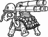 Coloring Gun Pages Military Danger Tortoise Color Getcolorings Printable Turt sketch template