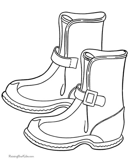 winter boots picture  color coloring pages winter coloring pages