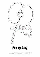 Poppy Remembrance sketch template