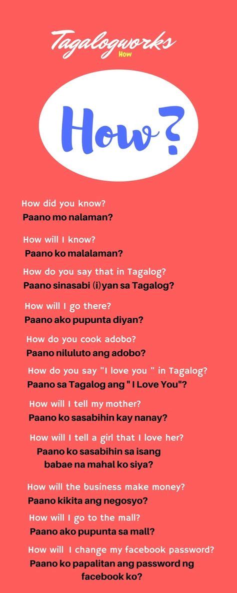 learn tagalog ideas   tagalog tagalog words learning