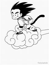 Nimbus Goku sketch template