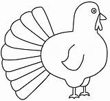 Turkey Coloring Pages Thanksgiving Outline Printable Body Template Drawing Color Clipart Kids Side Preschool Print Cut Turkeys Simple Head Pakistan sketch template
