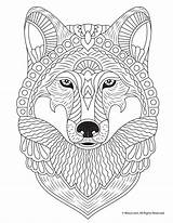 Coloring Adult Pages Animal Printable Wolf Fall Colouring Mandala Adults Kids Cool Woojr Books Sheets Print Book Animals Color Mandalas sketch template