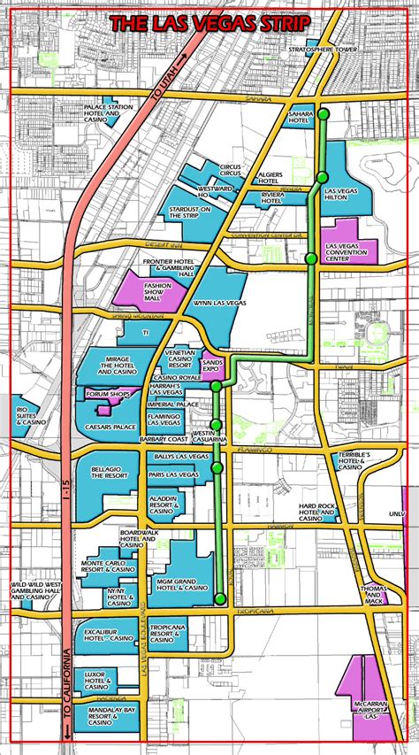 las vegas strip map strip map  las vegas city vidianicom maps