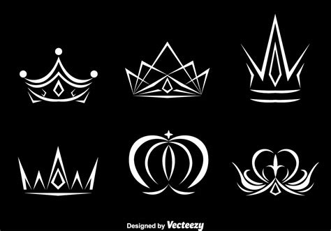 white crown logo vectors  vector art  vecteezy