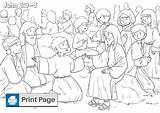 Jesus Coloring 5000 Feeds Pages Printable Feeding Kids John Pdf Pdfs Niv sketch template