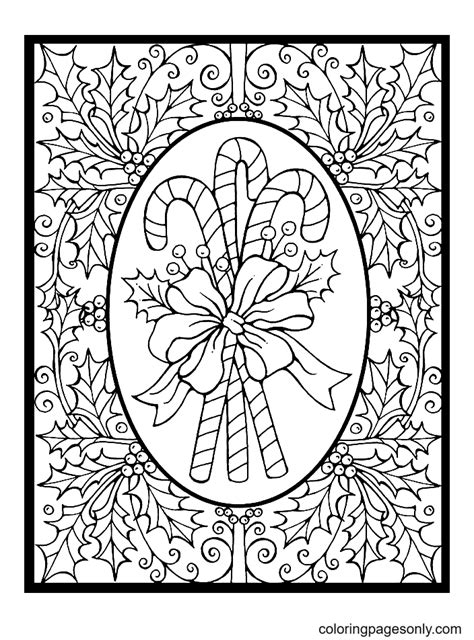 christmas candy canes  coloring page  printable coloring pages