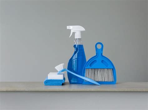 premium photo blue cleaning kit  neutral