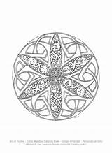 Celtic Mandala Adults Mandalas Foxvox sketch template