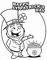 Coloring Leprechaun Pages Kids sketch template