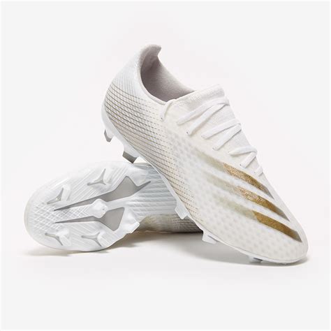 adidas  ghosted  fg whitemetallic gold melangesilver metallic firm ground mens boots