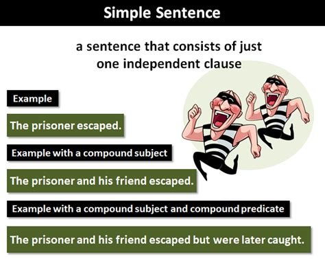 simple sentence explanation  examples