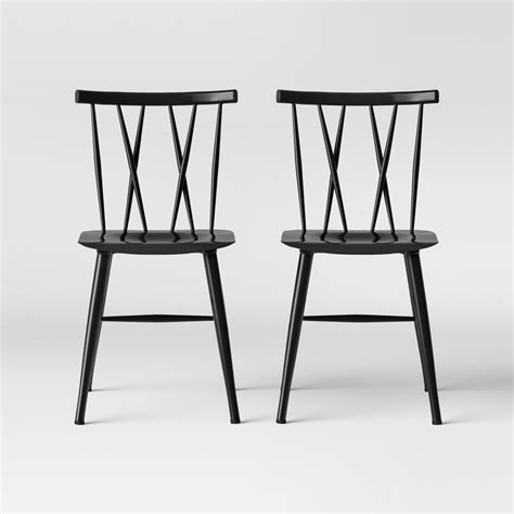 set   becket metal   dining chair black project  metal