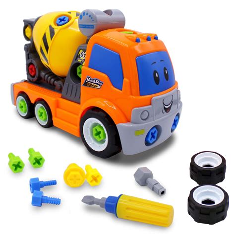 kids educational toy  tools construction engineering building soncrete mixer