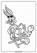 Bugs Bunny Director Coloring Printable Film sketch template