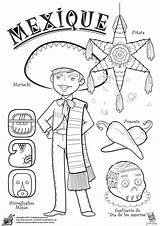 Mexique Coloriage Pays sketch template