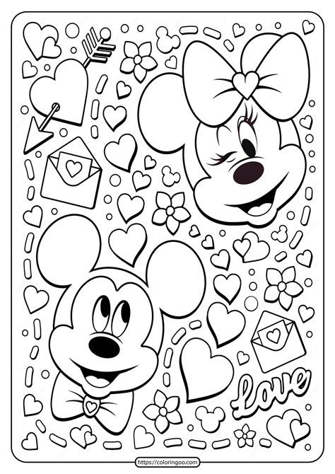 mickey mouse valentines day coloring pages   goodimgco