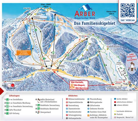 grosser arber piste map plan  ski slopes  lifts onthesnow