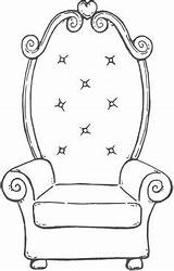 Chair Fancy Coloring Colouring Throne Stamps Magnolia Pages Drawing Open Family Drawings Digi Color Kids sketch template