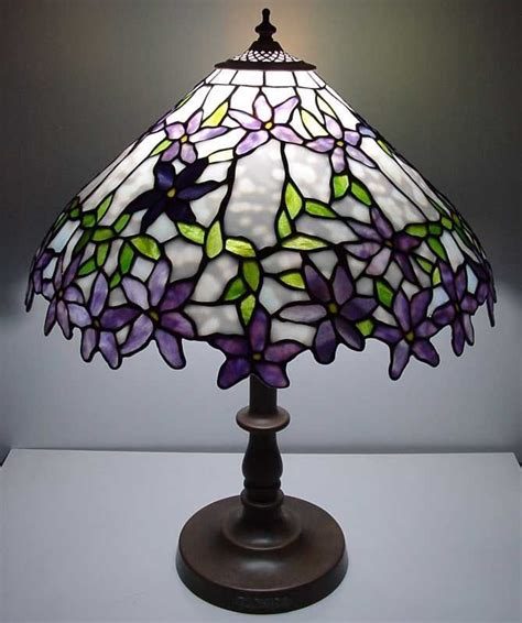 Tiffany Lamp Purple Glass Glasslamp Stained Glass Lamps Stained