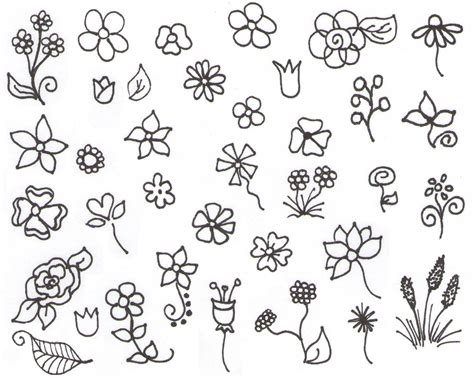 inspiration flower doodles  simple flower drawing easy flower drawings simple flower