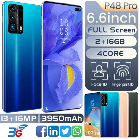 brand  p pro  smartphone   full screen android gb gb rom cell phone mah