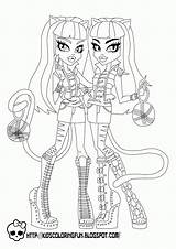 Monster High Coloring Pages Purrsephone Meowlody Book Para Girls Baby Printable Colorir Print Party Kids Sheets Colouring Games Cat Dolls sketch template