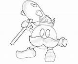 Bob Omb Coloring King Pages Mario Weapon Big Template sketch template