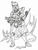 Trooper Cody Airborne Tribble Coloringhome Fierce Ausmalbild Emperor Bly Divyajanani sketch template