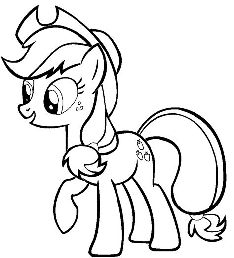 applejack   pony coloring page coloring home