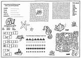 Menu Kids Activity Placemats Kid Coloring Restaurants Menus Restaurant Activities Children Printable Puzzles Sea Word Worksheet Search Back Worksheets Placemat sketch template