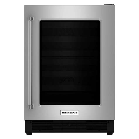 kitchenaid     cu ft undercounter refrigerator  stainless steel kurresb