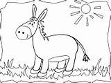 Asno Mula Primeraescuela Burro Animales Donkey Granja Donkeys sketch template