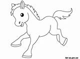 Coloring Pages Baby Pony Animals Farm Print Animal sketch template